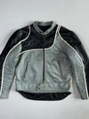 Grey/Black Leather Café Racer Jacket w/ Bristol Lining (Xl)