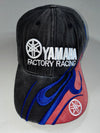 Vintage Yamaha Factory Racing Black Flame Embroidered Cap (Adjustable)