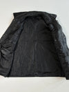 Vintage Black Leather Utility Cargo Vest (XL)
