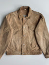 John Bane Vintage Tan Suede Leather Trucker Jacket (L)