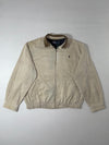 Polo Ralph Lauren Khaki Corduroy Collar Harrington Jacket – Plaid Lining, (XL)