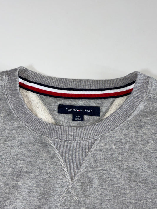 Tommy Hilfiger Fleece Crewneck Sweatshirt  Heather Grey (XL)