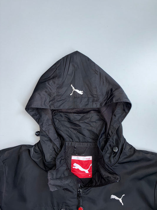 Puma Black Hooded Windbreaker Jacket (M)