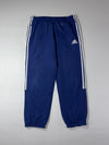 Adidas Navy Windbreaker Track Pants (W:37) (L:41)