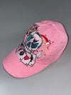 Pink Skull “Dead Man’s Hand” Cap – Rhinestone Tattoo Art (Adjustable)