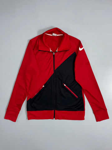 Nike | Color Block Track Jacket | Red & Black (M)
