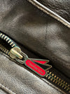 Vintage Hein Gericke Distressed Black Leather Belted Moto Jacket (M)