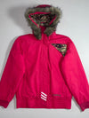 Adidas Hot Pink Faux Fur Hood Bomber Jacket (M)