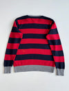 Tommy Hilfiger Red & Navy Rugby Stripe Knit Sweater (S)