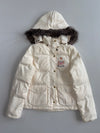 Polo Jeans Co. Ralph Lauren Cream Puffer Jacket with Faux Fur Hood Women’s (S)