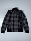 Big Train Daruma Wafuu Buffalo Plaid Wool Bomber Jacket – Grey/Black, Size (M)