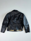 Commandments Competition Vintage Leather Moto Jacket (XL)