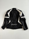 Vintage Ixon Black White Motorcycle Racing Jacket (XL)