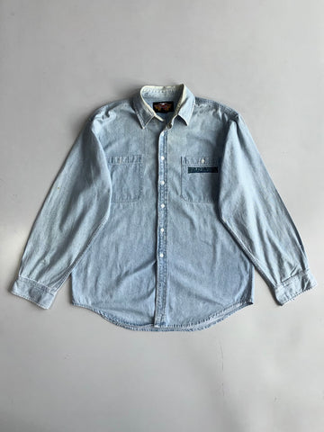 Harley-Davidson Denim Button-Up Shirt  Light Wash (S)