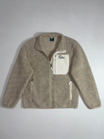 NEPA Beige Sherpa Teddy Fleece Zip-Up Jacket (M)