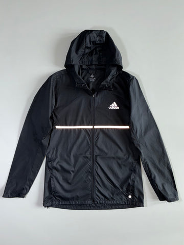Adidas Black Hooded Running Jacket (M/L)