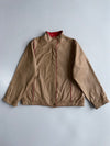 Vintage Tan Leather Jacket with Red Piping/Lining (S/M)
