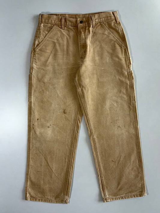 Carhartt Double Knee Carpenter Pants  Sun-Faded Tan Canvas Duck Relaxed Fit (W:32 |L:40)