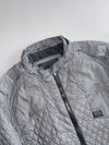 Jack & Jones Quilted Jacket Jack & Jones Grey Diamond Quilted Biker Jacket (L)
