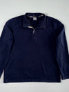 Puma Navy Quarter-Zip Knit Pullover – Check Trim Collar (XL)