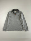 Timberland Regular Fit Quarter-Zip Long Sleeve Polo Sweatshirt — Heather Grey |(M)