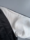 Reversible Varsity Bomber Jacket | Black & White King Embroidery (M)