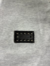 Philipp Plein Homme Grey Zip-Up Hoodie with Camo-Lined Hood & Studded Patch (L)
