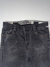 Big Train Osaka Japanese Embroidered Black Denim Jeans – Floral Waistband (W:38) (L:44)