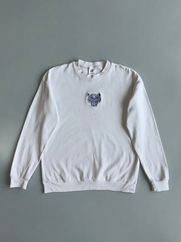 DC Perfect Cut Tiger Embroidered Ribbed Crewneck Sweatshirt (M)
