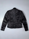 Echt Leder Black Leather Motorcycle Jacket Genuine German Leather Biker Jacket, (S/M)