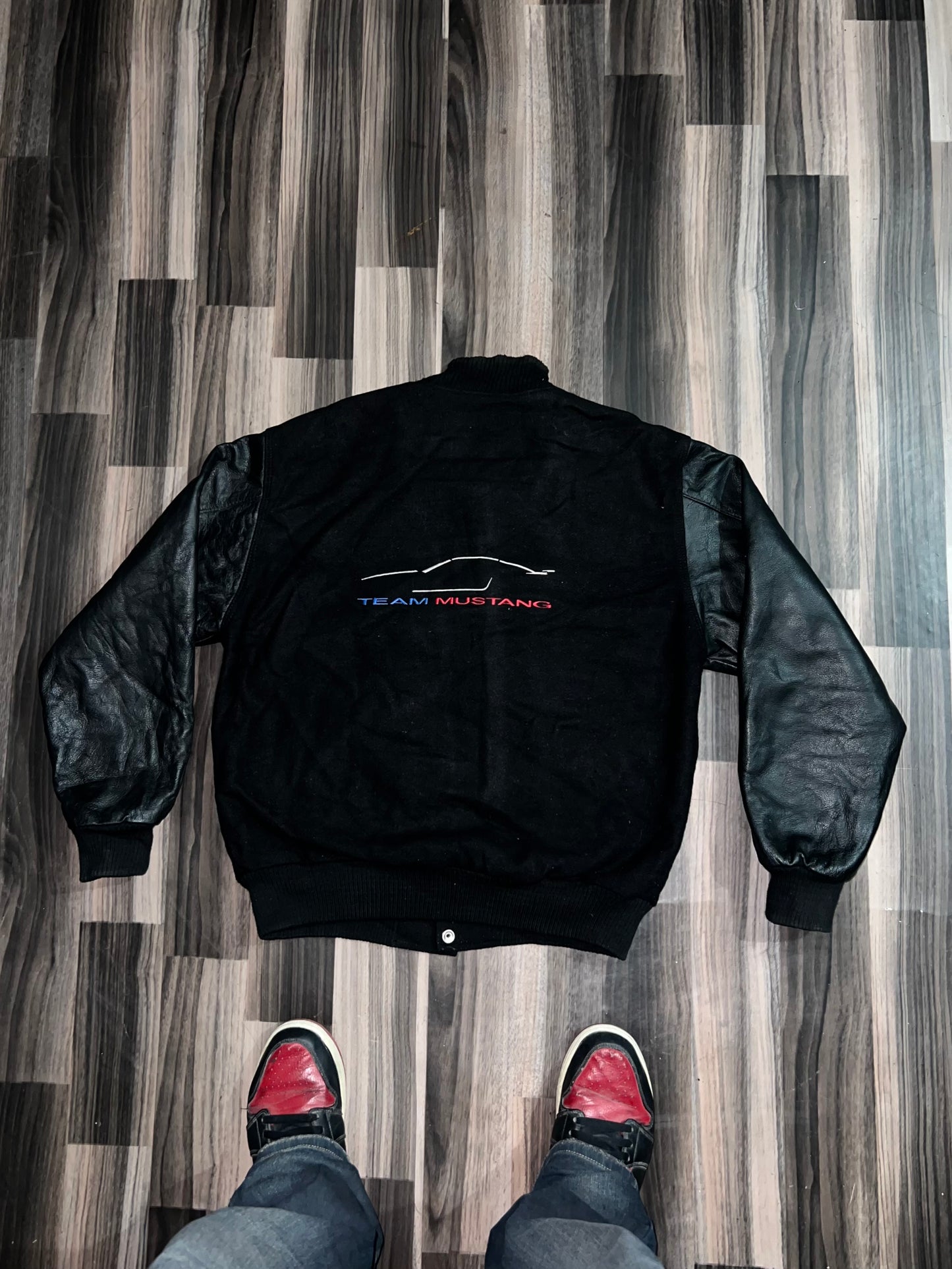 ZMustang Varsity Jacket Leather Sleeve (M/L)