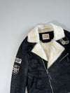 Coincos “Bad Boy” Patch Shearling (Furr Inside) Biker Jacket (M)