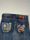Y2K Newboy London Studded Distressed Jeans  (W:32) (L:42)