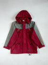 Vintage 90s Adidas Hooded Padded Jacket – Burgundy/Grey (2XL)