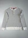 Tommy Hilfiger | White Navy Breton Stripe Henley | (M)