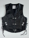 Highway 1 Concho Fringe Leather Vest (M)