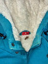 Puma Sport Lifestyle Sherpa-Lined Zip-Up Hoodie Turquoise/Grey Colorblock,  (M)