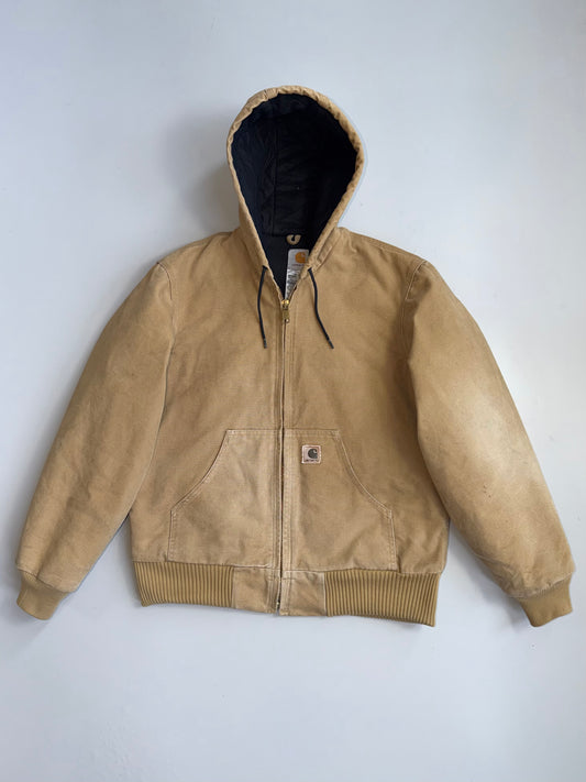 !         Vintage Carhartt Duck Canvas Hooded Active Jacket (RARE) (M/L)
