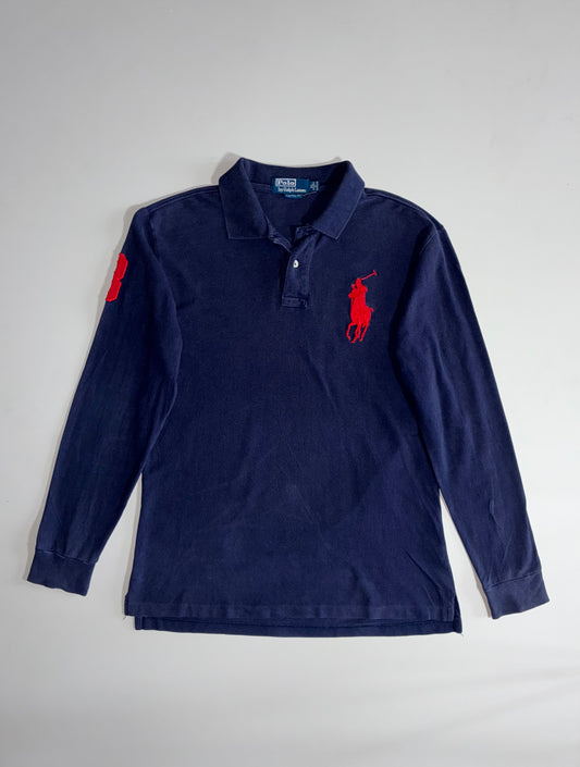 Polo Ralph Lauren Big Pony Long Sleeve Rugby Shirt Navy (L)
