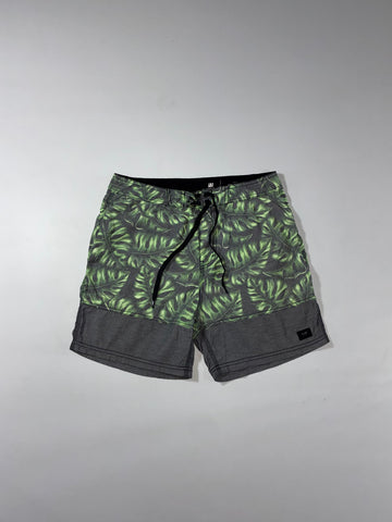 Globe Green Monstera Leaf Print Board Shorts (W:33) (L:16)