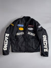Ventiuno | Black Racing Patch Moto Jacket (Paded) (M)