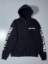 Harlej Graphic Sleeve Full-Zip Hoodie – Black (S/M)