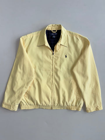 Polo Golf Ralph Lauren Yellow Harrington Jacket with Windowpane Lining (Xl)