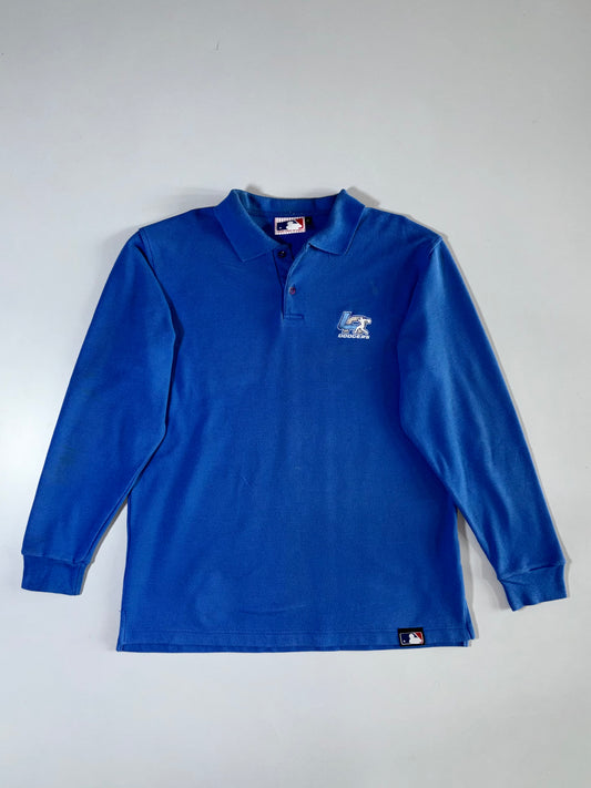 MLB LA Dodgers Long Sleeve Polo Royal Blue (L)