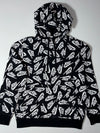 Nike All-Over Logo Print Hoodie – Black/White (M)