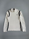 Adidas Vintage 3-Stripe Mock Neck Long Sleeve Base Layer White/Black (S)
