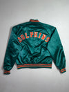 Chalk Line | Miami Dolphins Teal Satin Bomber Jacket (XL)