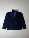 Dickies | Vintage Navy Purple Snap Button Fleece Pullover | (L)