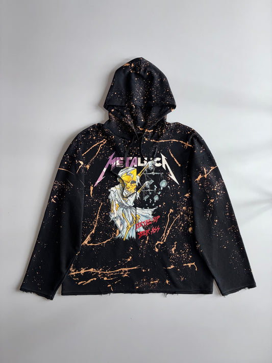 Metallica “Metal Up Your Ass” Bleached Hoodie Maison Emerald Black (XL/2XL)