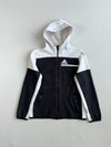 Adidas Z.N.E. Black & White Colorblock Full Zip Hoodie (S)